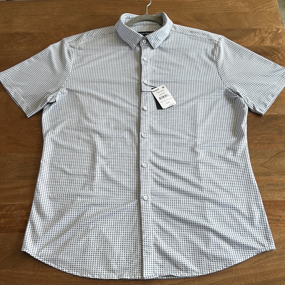 Mizzen+Main Blue Geo Twill Print Halyard Large Trim NWT
